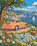 Thumbnail for The Apricot Coupe Picnic, 40x50 cm timanttimaalaus – lopullisen kuvion esikatselu