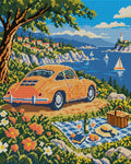 Thumbnail for The Apricot Coupe Picnic, 40x50 cm timanttimaalaus – koko kuvion esikatselu ilman lähikuvaa