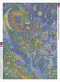 Thumbnail for The Astronomers Bamboo Moon timanttimaalauksen liimapintainen canvas 50x70cm