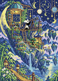 Thumbnail for The Astronomers Bamboo Moon, 50x70 cm timanttimaalaus – lopullisen kuvion esikatselu