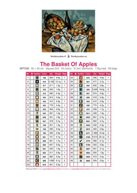 Thumbnail for The Basket Of Apples timanttimaalauksen värikartta – 45 DMC-väriä