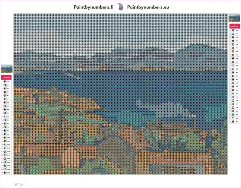 The Bay Of Marseille Seen From Lestaque timanttimaalauksen liimapintainen canvas 40x30cm