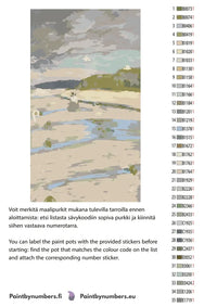 Thumbnail for Värikartta ja ohjeet - The Beach at Saint-Jacut 40x70cm