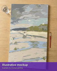 Thumbnail for Valmiin numeromaalauksen havainnekuva - The Beach at Saint-Jacut 40x70cm