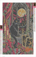 Thumbnail for The Black Cat Tarot Window timanttimaalauksen liimapintainen canvas 30x50cm