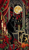 Thumbnail for The Black Cat Tarot Window, 30x50 cm timanttimaalaus – koko kuvion esikatselu ilman lähikuvaa