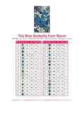Thumbnail for The Blue Butterfly Fern Room timanttimaalauksen värikartta – 32 DMC-väriä