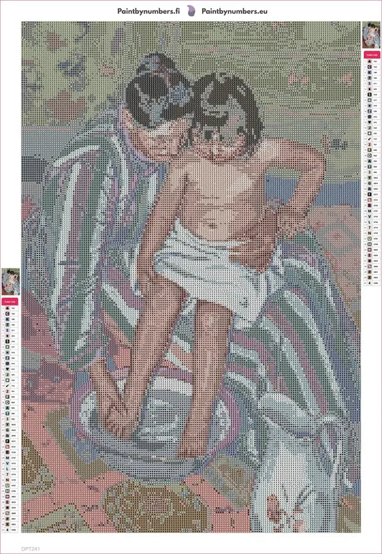 The Childs Bath timanttimaalauksen liimapintainen canvas 40x60cm