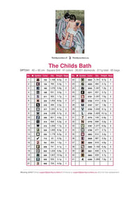 Thumbnail for The Childs Bath timanttimaalauksen värikartta – 41 DMC-väriä