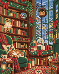 Thumbnail for The Christmas Bookshop Window, 40x50 cm timanttimaalaus – lopullisen kuvion esikatselu