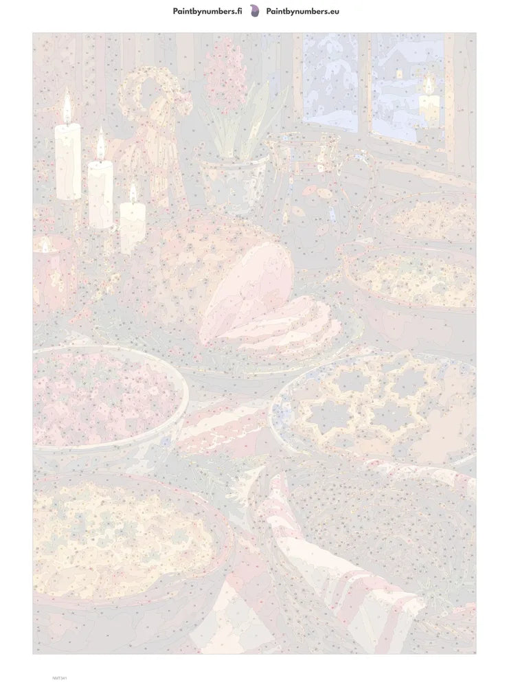 Numeromaalaus: Numeroitu kangas - The Christmas Table 50x70cm