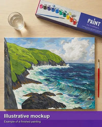 Thumbnail for Valmiin numeromaalauksen havainnekuva - The Cliffs at Beg-ar-Fry Saint-Jean-du-Doigt 50x40cm