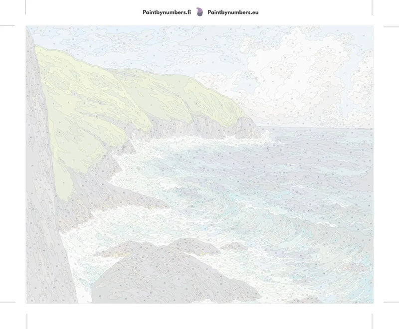 Numeroitu kangas - The Cliffs at Beg-ar-Fry Saint-Jean-du-Doigt 50x40cm