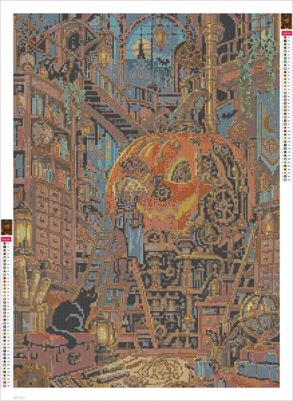 The Clockwork Pumpkin Workshop timanttimaalauksen liimapintainen canvas 50x70cm