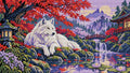 Thumbnail for The Crimson Maple Wolf, 70x40 cm timanttimaalaus – koko kuvion esikatselu ilman lähikuvaa