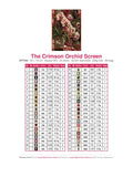 Thumbnail for The Crimson Orchid Screen timanttimaalauksen värikartta – 42 DMC-väriä
