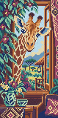 Thumbnail for The Curious Giraffe Window, 20x40 cm timanttimaalaus – lopullisen kuvion esikatselu