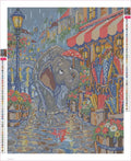 Thumbnail for The Elephant Umbrella Shop timanttimaalauksen liimapintainen canvas 40x50cm