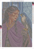 Thumbnail for The Falconer at the Frosted Window timanttimaalauksen liimapintainen canvas 40x60cm