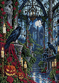 Thumbnail for The Gothic Raven Conservatory, 50x70 cm timanttimaalaus – koko kuvion esikatselu ilman lähikuvaa
