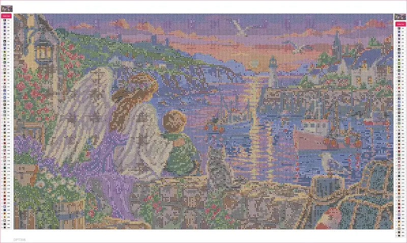 The Harbour Guardian timanttimaalauksen liimapintainen canvas 70x40cm