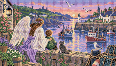 The Harbour Guardian, 70x40 cm timanttimaalaus – lopullisen kuvion esikatselu