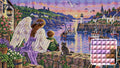Thumbnail for The Harbour Guardian, 70x40 cm timanttimaalaus – lopullisen kuvion esikatselu ja lähikuva neliönmuotoisista timanteista