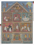 Thumbnail for The Haunted Dollhouse Cross-Section timanttimaalauksen liimapintainen canvas 60x80cm