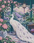 Thumbnail for The Ivory Peacock Pavilion, 40x50 cm timanttimaalaus – koko kuvion esikatselu ilman lähikuvaa