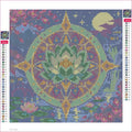 Thumbnail for The Jade Lotus Compass timanttimaalauksen liimapintainen canvas 30x30cm