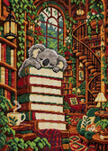 Thumbnail for The Koala Bookshop Nap, 50x70 cm timanttimaalaus – koko kuvion esikatselu ilman lähikuvaa