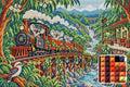 Thumbnail for The Koalas Rainforest Railway, 60x40 cm timanttimaalaus – lopullisen kuvion esikatselu ja lähikuva neliönmuotoisista timanteista