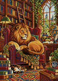 Thumbnail for The Lions Golden Library, 50x70 cm timanttimaalaus – koko kuvion esikatselu ilman lähikuvaa