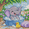 Thumbnail for The Little Elephant Bubble Bath, 20x20 cm timanttimaalaus – koko kuvion esikatselu ilman lähikuvaa