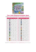 Thumbnail for The Little Elephant Bubble Bath timanttimaalauksen värikartta – 28 DMC-väriä