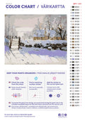 Thumbnail for Paint by numbers color chart - The Magpie - väriluettelo ja ohjeet