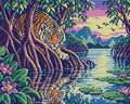 Thumbnail for The Mangrove Striped Watcher, 50x40 cm timanttimaalaus – koko kuvion esikatselu ilman lähikuvaa