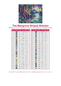 Thumbnail for The Mangrove Striped Watcher timanttimaalauksen värikartta – 38 DMC-väriä