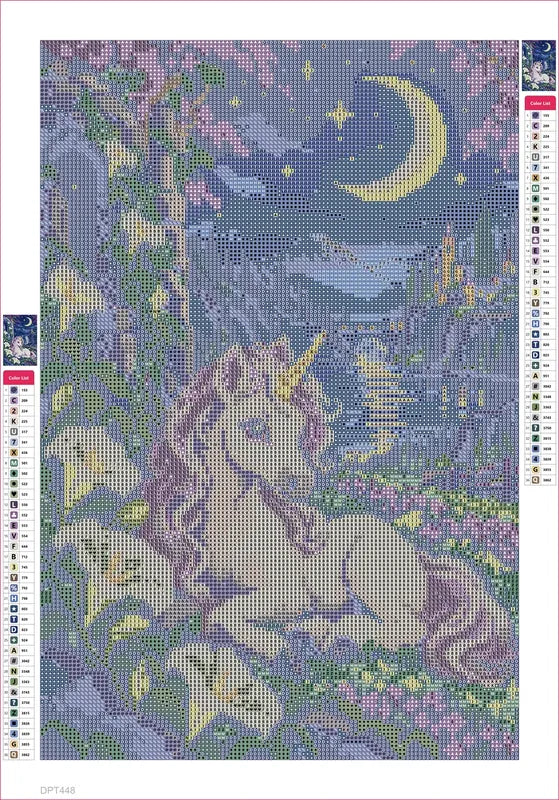 The Midnight Meadow Foal timanttimaalauksen liimapintainen canvas 30x45cm