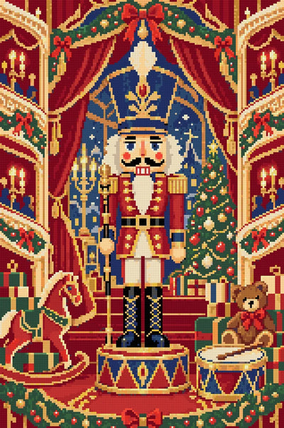 The Midnight Nutcracker Theatre, 40x60 cm timanttimaalaus – lopullisen kuvion esikatselu