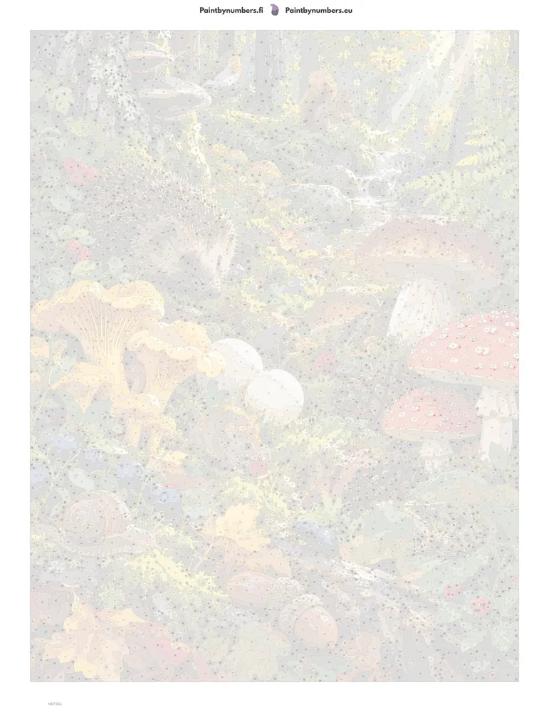 Numeromaalaus: Numeroitu kangas - The Mushroom Kingdom Floor 60x80cm