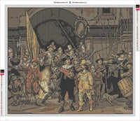 Thumbnail for The Night Watch timanttimaalauksen liimapintainen canvas 70x60cm