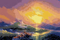 Thumbnail for The Ninth Wave by Aivazovsky, 60x40 cm timanttimaalaus – lopullisen kuvion esikatselu