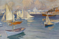 Thumbnail for The Nyländska Jaktklubben Harbour in Helsinki by Edelfelt, 60x40 cm timanttimaalaus – alkuperäinen kuva, josta kuvio on tehty