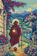 Thumbnail for The Ochre Pilgrim, 30x45 cm timanttimaalaus – koko kuvion esikatselu ilman lähikuvaa