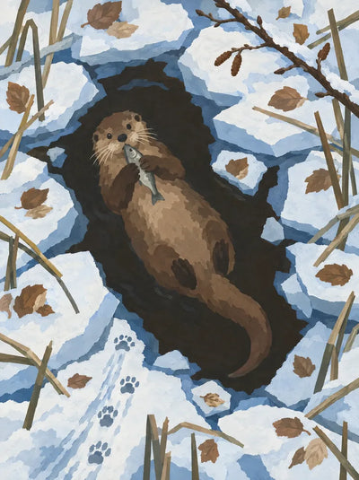 The Only Open Water, 30x40 cm timanttimaalaus – alkuperäinen kuva, josta kuvio on tehty