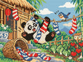 Thumbnail for The Panda Laundry Incident, 40x30 cm timanttimaalaus – lopullisen kuvion esikatselu
