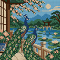 Thumbnail for The Peacock Lily Terrace, 20x20 cm timanttimaalaus – koko kuvion esikatselu ilman lähikuvaa