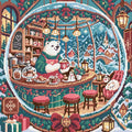 Thumbnail for The Polar Bear Snow Globe Cafe, 50x50 cm timanttimaalaus – lopullisen kuvion esikatselu