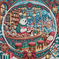 Thumbnail for The Polar Bear Snow Globe Cafe, 50x50 cm timanttimaalaus – koko kuvion esikatselu ilman lähikuvaa